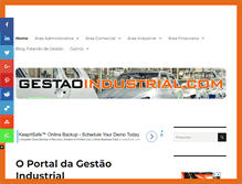 Tablet Screenshot of gestaoindustrial.com